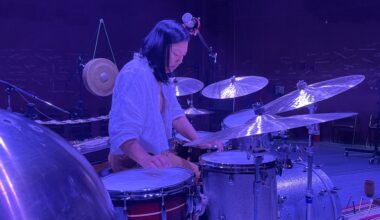 Picture: Susie Ibarra at the TANK Center for Sonic Arts by Tessa Fuqua.